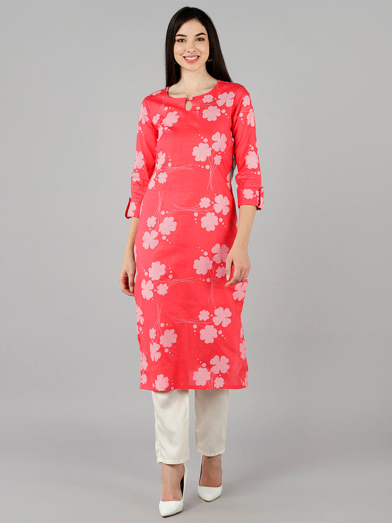 Women's Ahika Cotton Printed Kurta