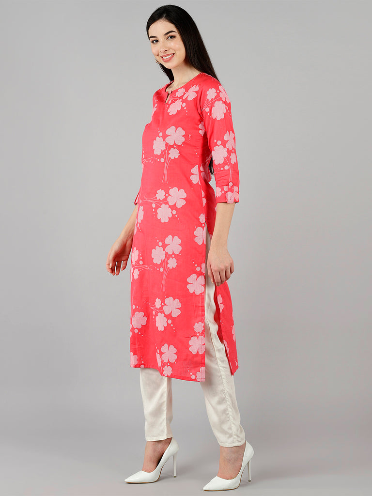 Women's Ahika Cotton Printed Kurta