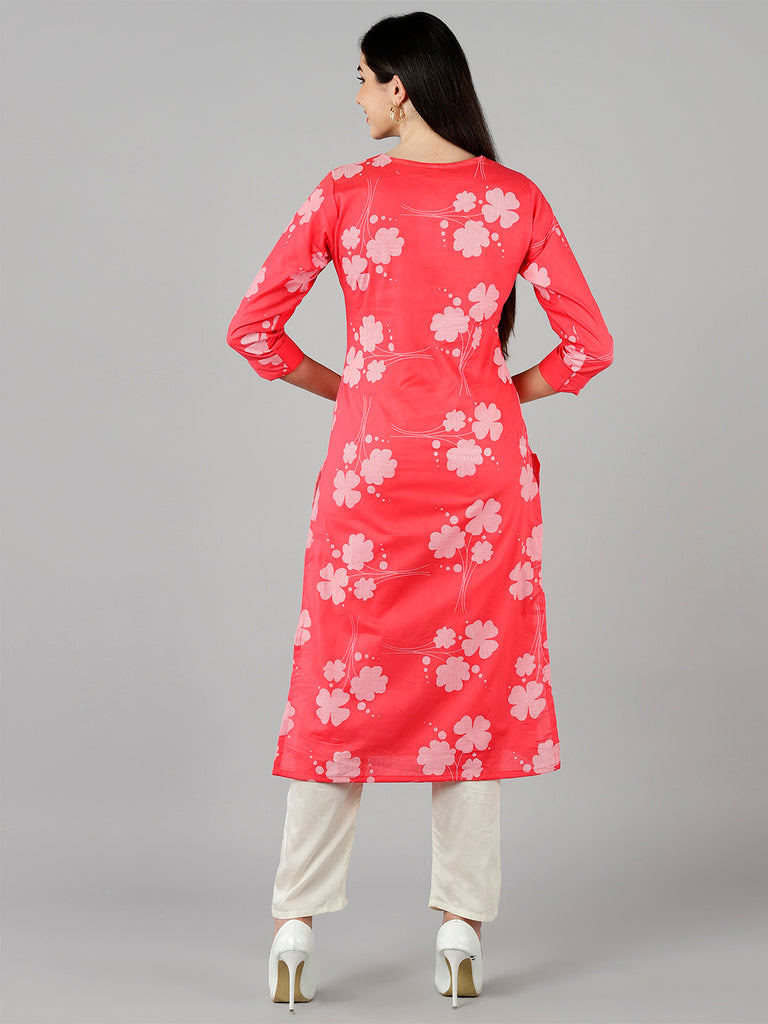 Women's Ahika Cotton Printed Kurta