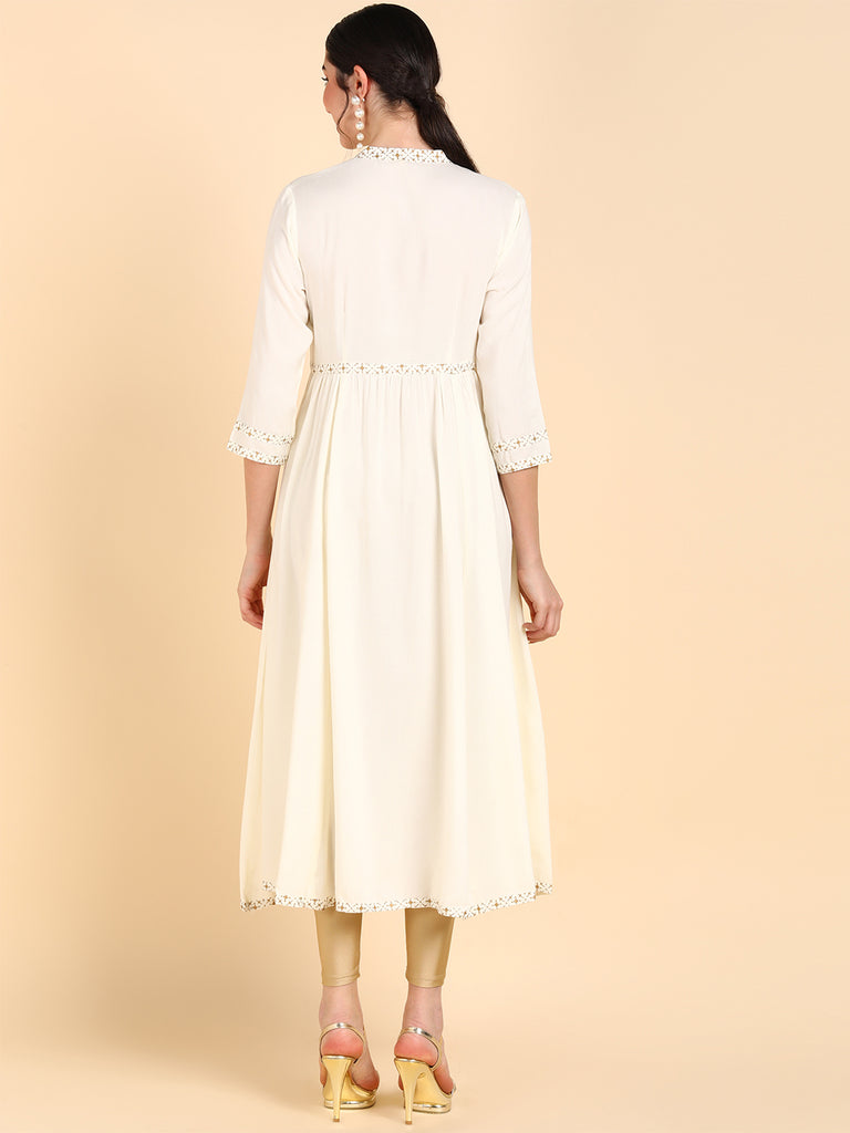 Women's Viscose Rayon Solid Kurta