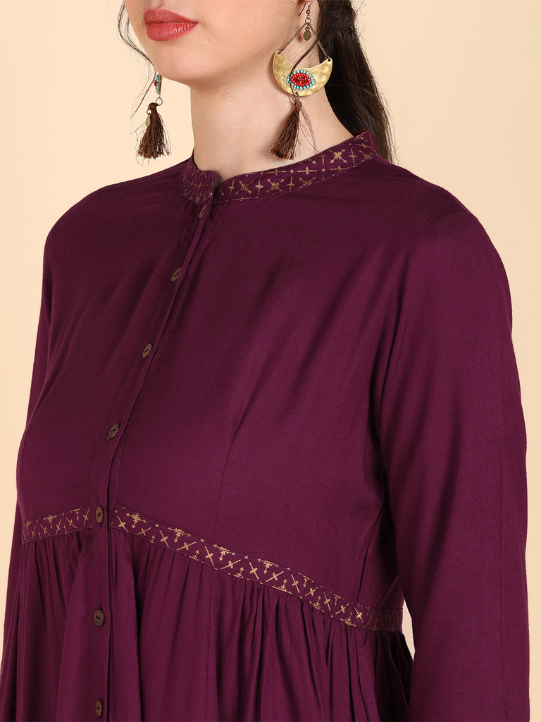 Women's Viscose Rayon Solid Kurta