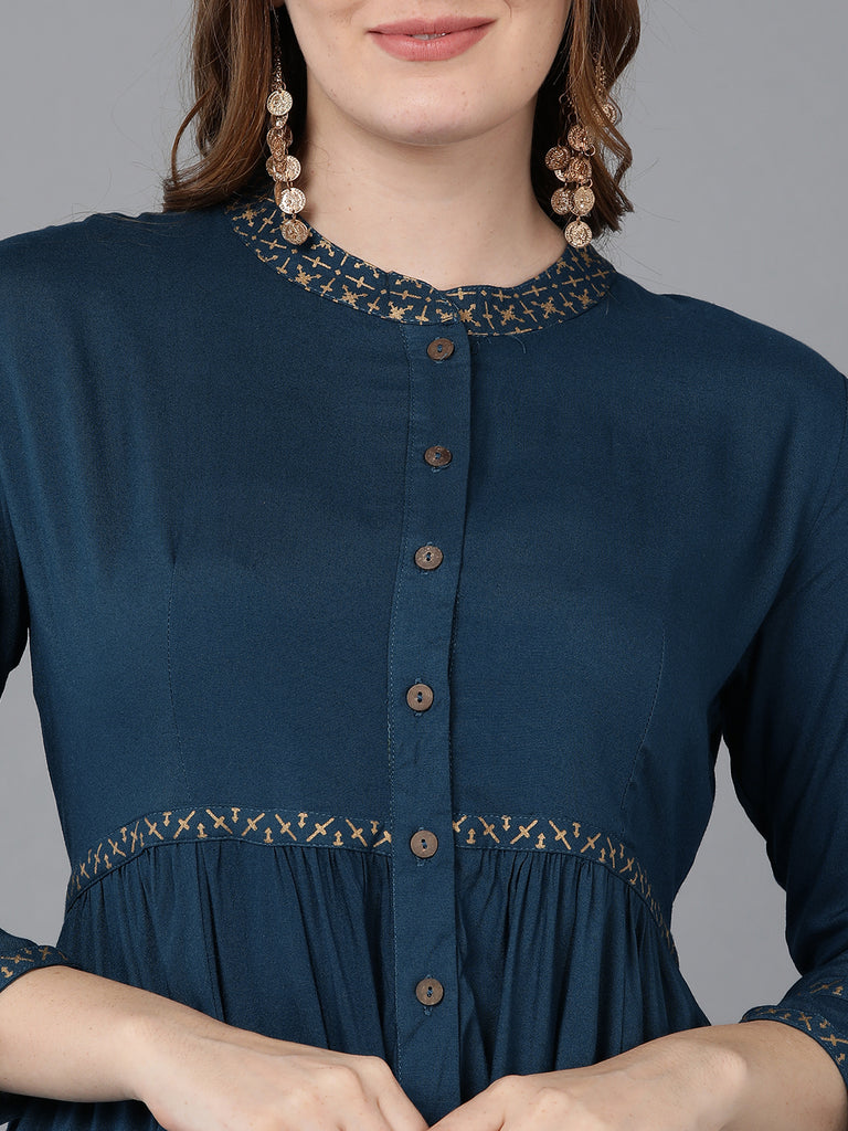 Women's Viscose Rayon Solid Kurta