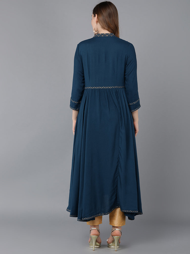 Women's Viscose Rayon Solid Kurta