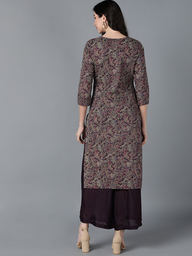 Women's Ahika Cotton Printed Kurta