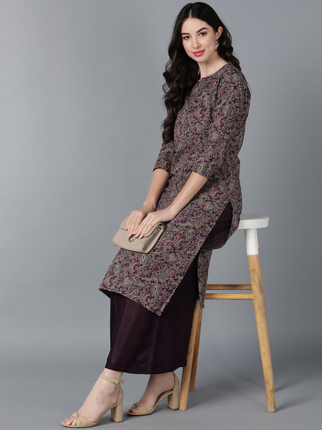 Women's Ahika Cotton Printed Kurta