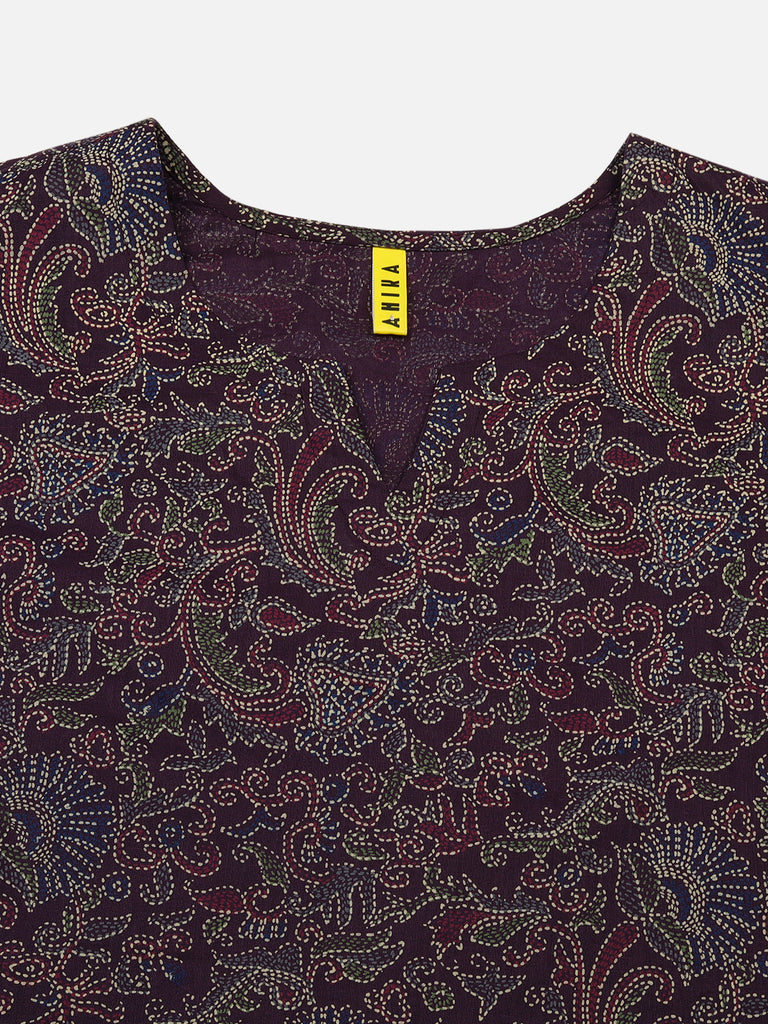 Women's Ahika Cotton Printed Kurta
