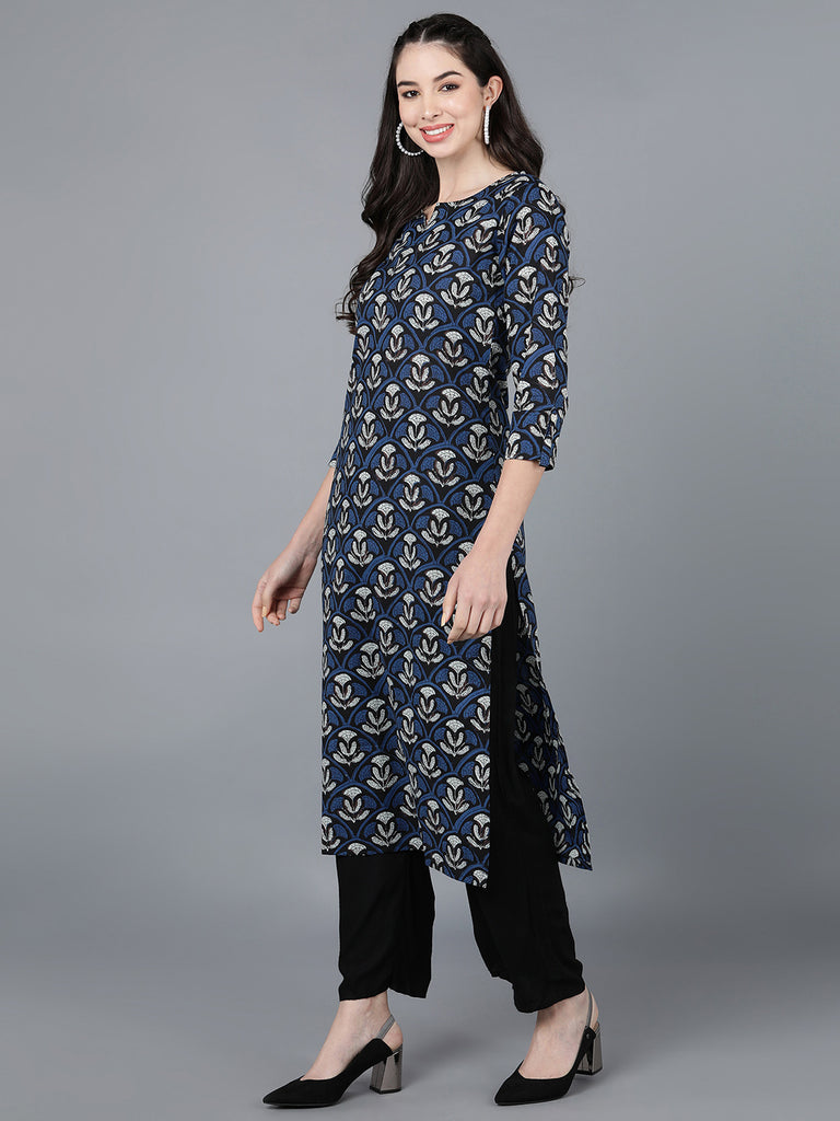 Women's Cotton Blend Printed Kurta