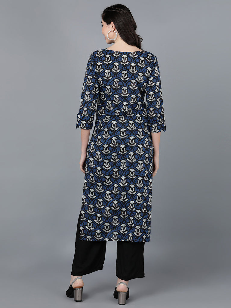 Women's Cotton Blend Printed Kurta