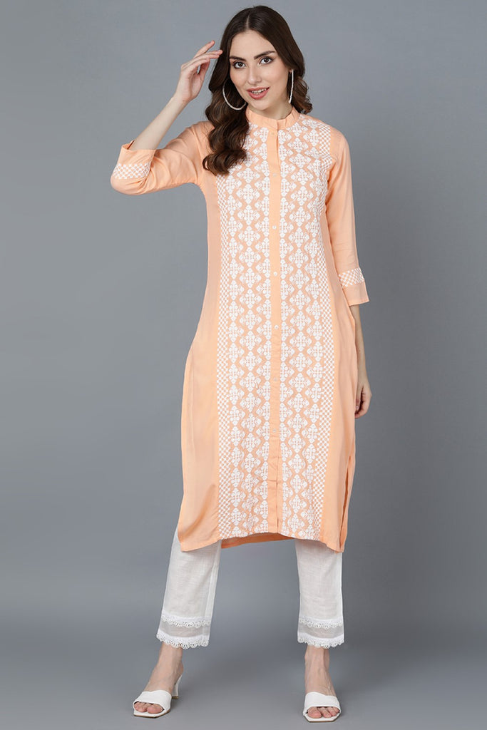 Women's Ahika Polyester Embroidered Kurta