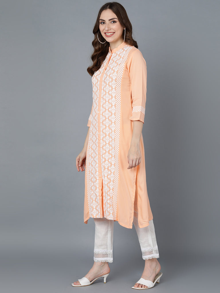 Women's Ahika Polyester Embroidered Kurta