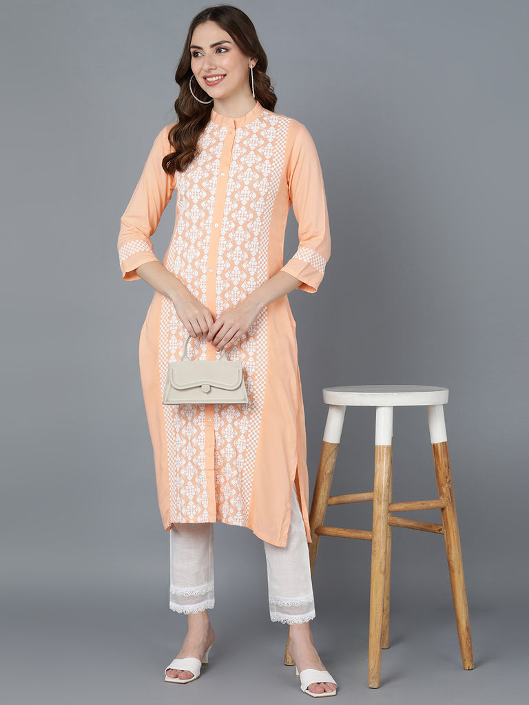 Women's Ahika Polyester Embroidered Kurta