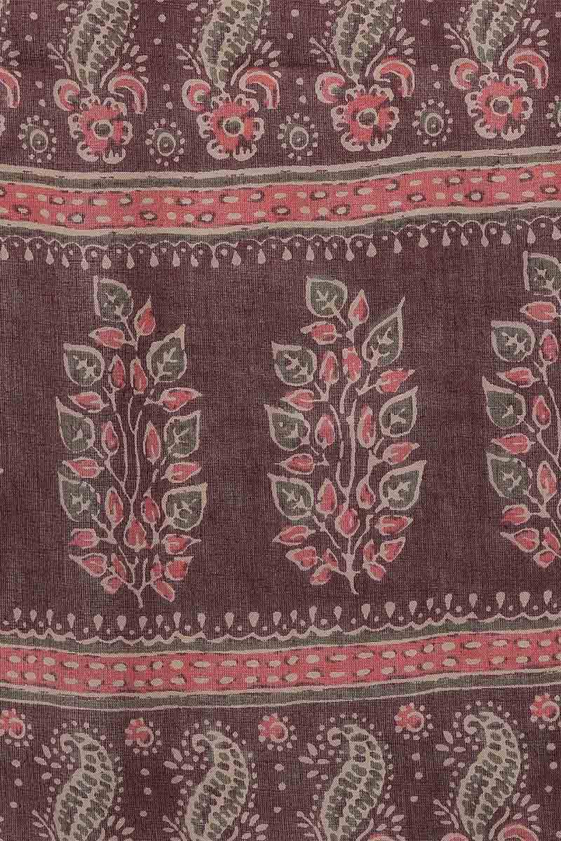 Women's Cotton Blend Printed Kurta Pants With Dupatta