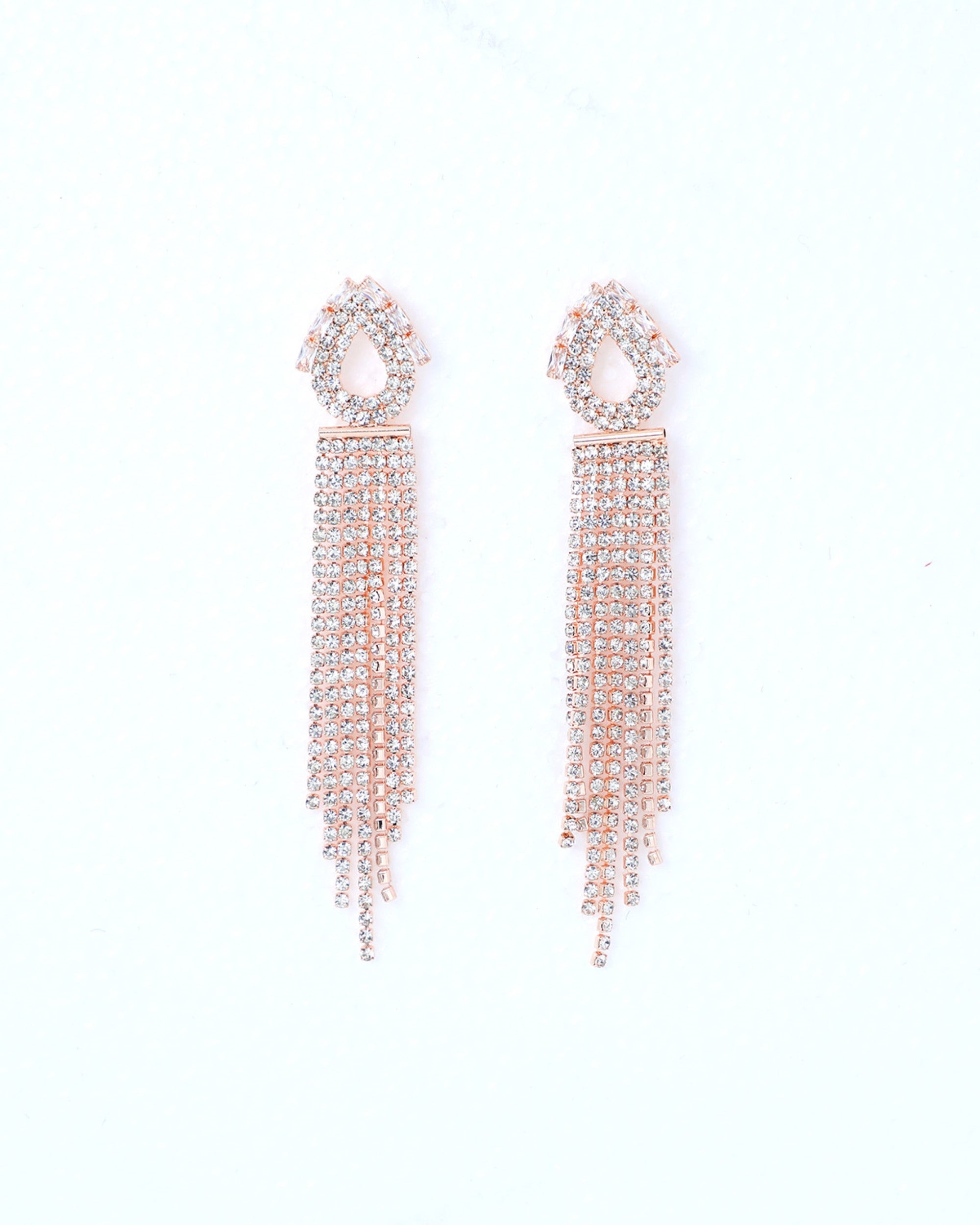 Women's Gold Plated Stone Studded Drop Earrings