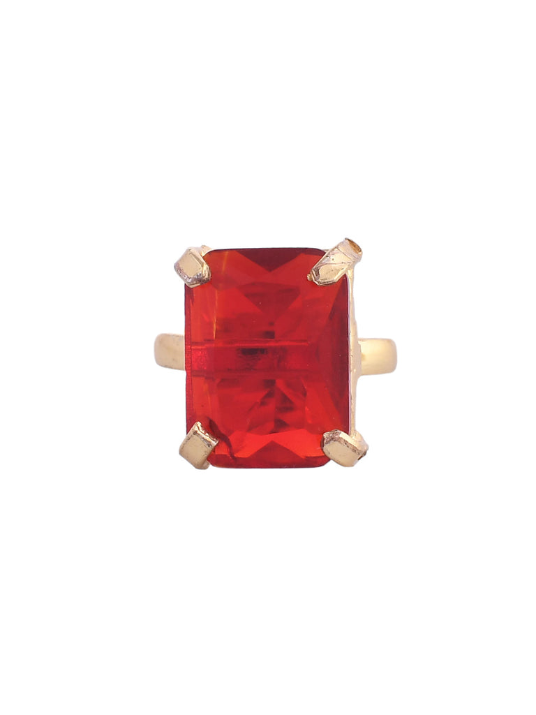 Women's 1 Gram Gold Plated Topaz & Opal Ring