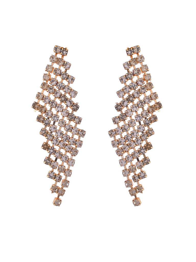 Women's Gold Plated Amarican Diamond Handcrafted Choker With Earrings Set