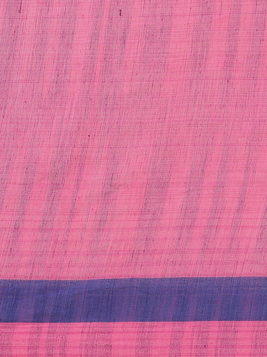 Women's Pink Pure Cotton Striped Saree - Ahika