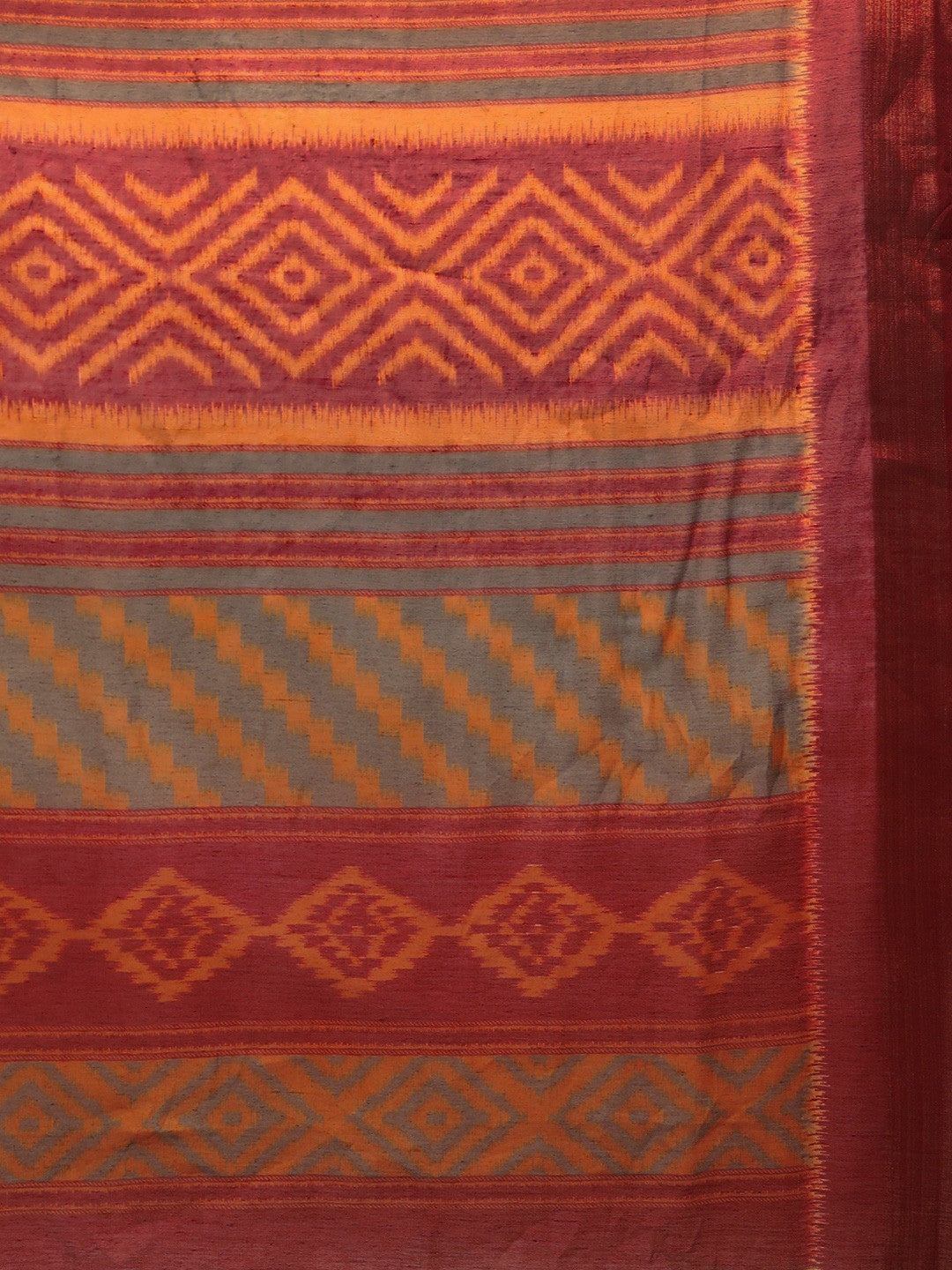 Women's Red Art Silk Printed Saree - Ahika
