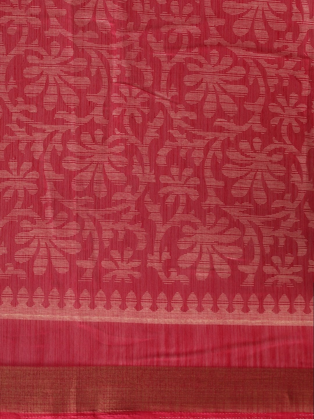 Women's Red Art Silk Printed Saree - Ahika