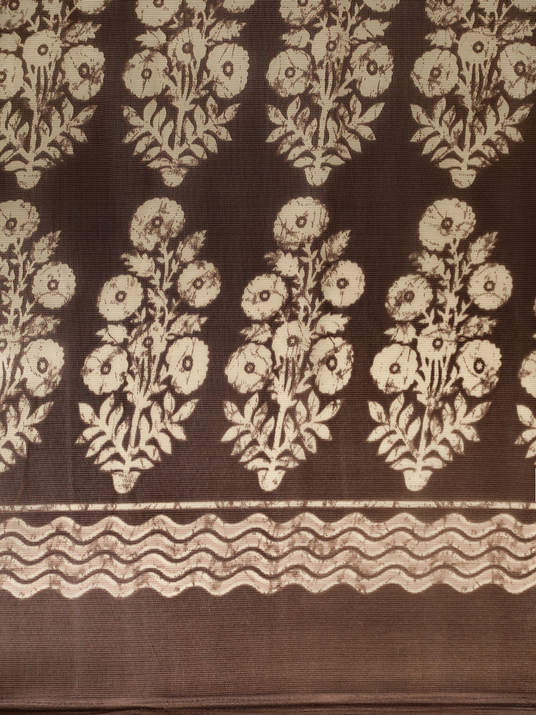 Women's Brown Art Silk Printed Saree - Ahika