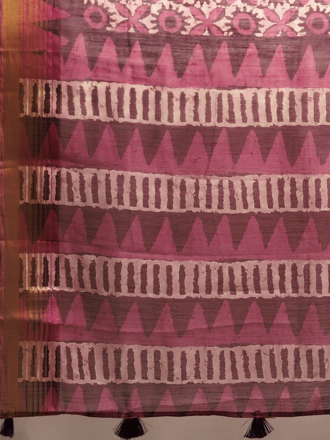 Women's Purple Art Silk Printed Saree - Ahika