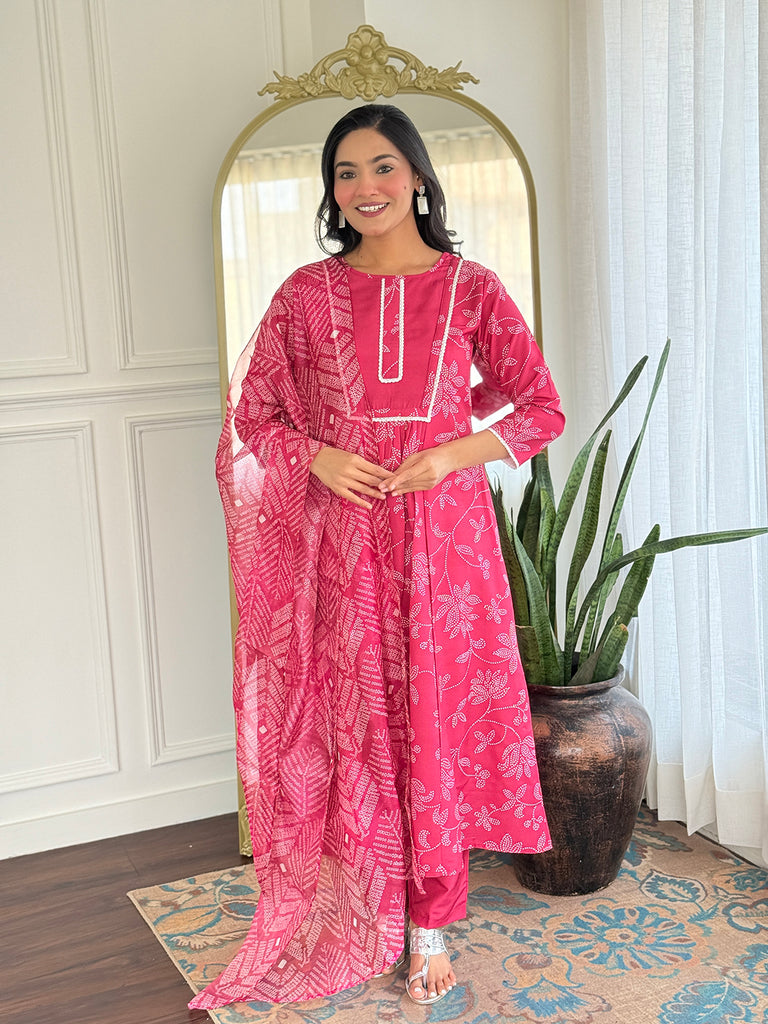 Women's Rani Rayon Embroidered Kurta Set