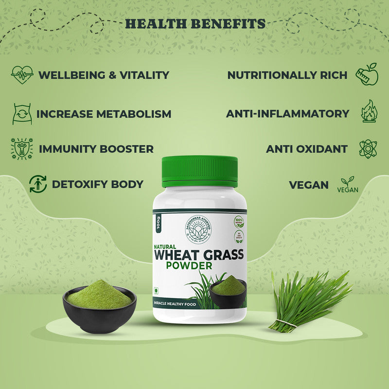 Wheat Grass Powder - Green Power For Your Wellness Journey (100Gm) - Jayshankar Ayurved