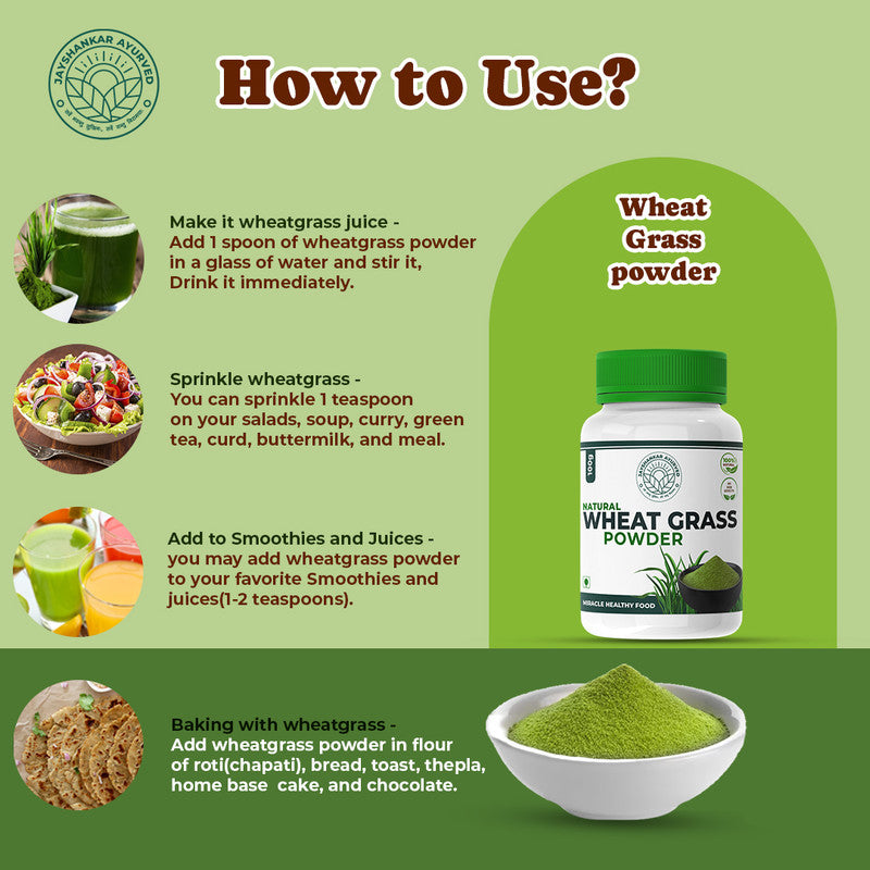 Wheat Grass Powder - Green Power For Your Wellness Journey (100Gm)