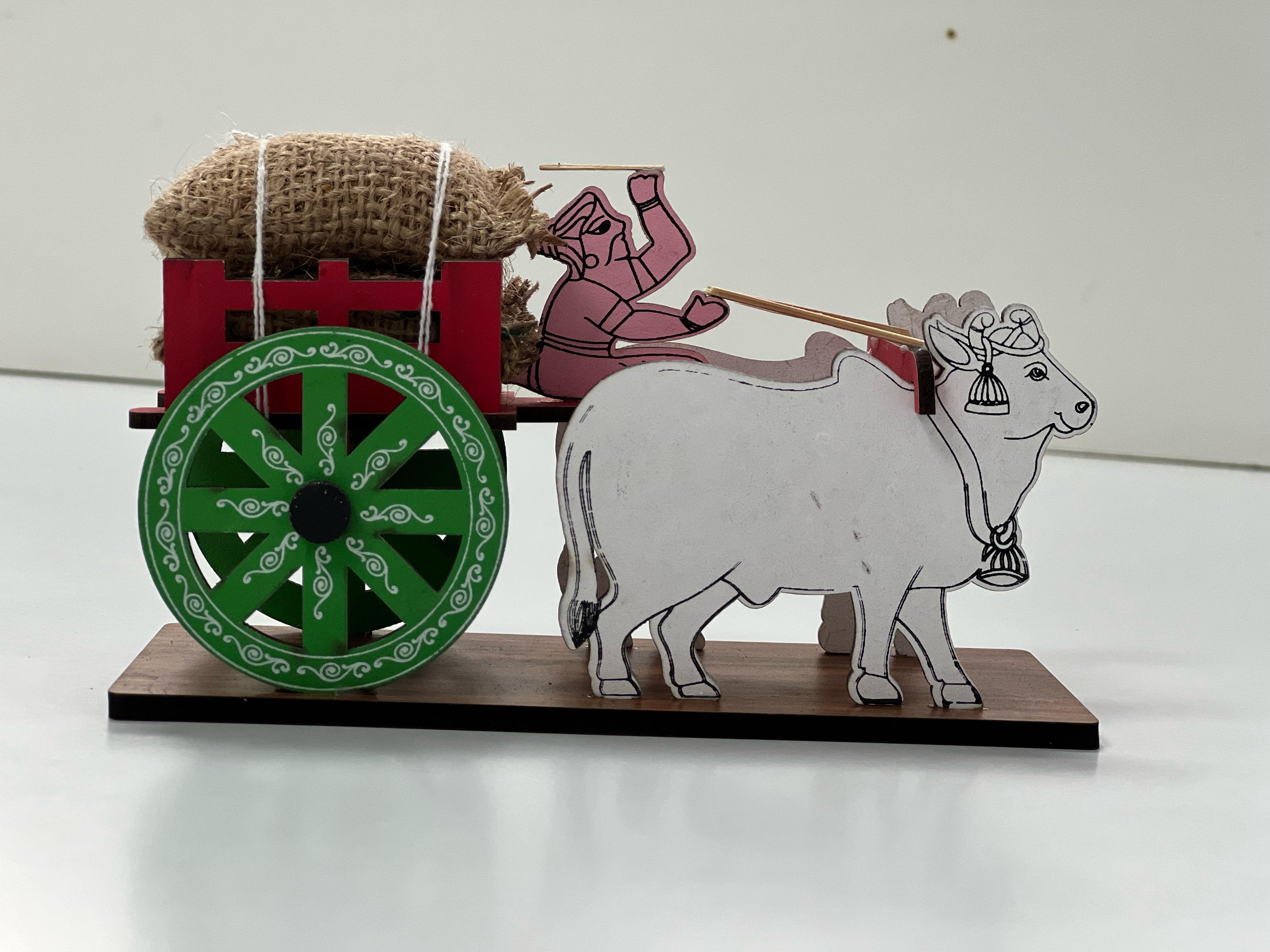 Wooden Bullock Cart Kondapalli Toy & Showpiece