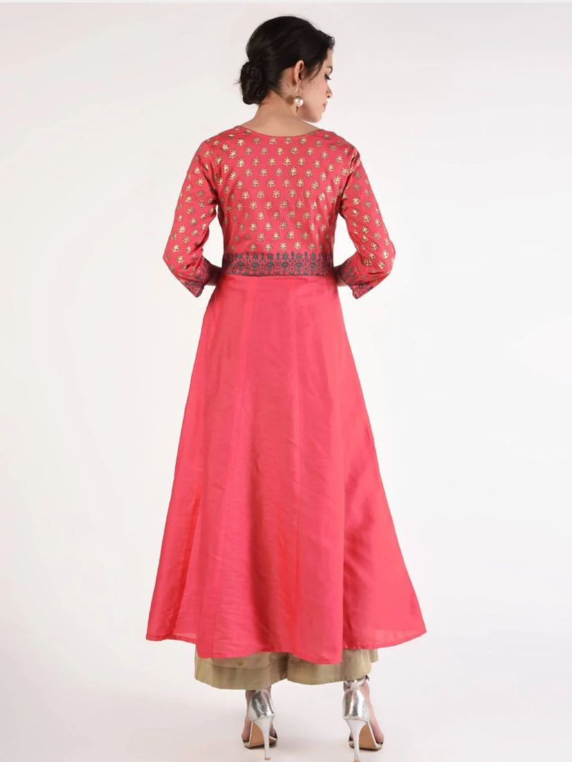 Women's Embellished Daily Wear Cotton Blend Kurta