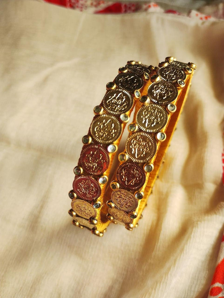 Women's Golden Traditional Coin Bangles
