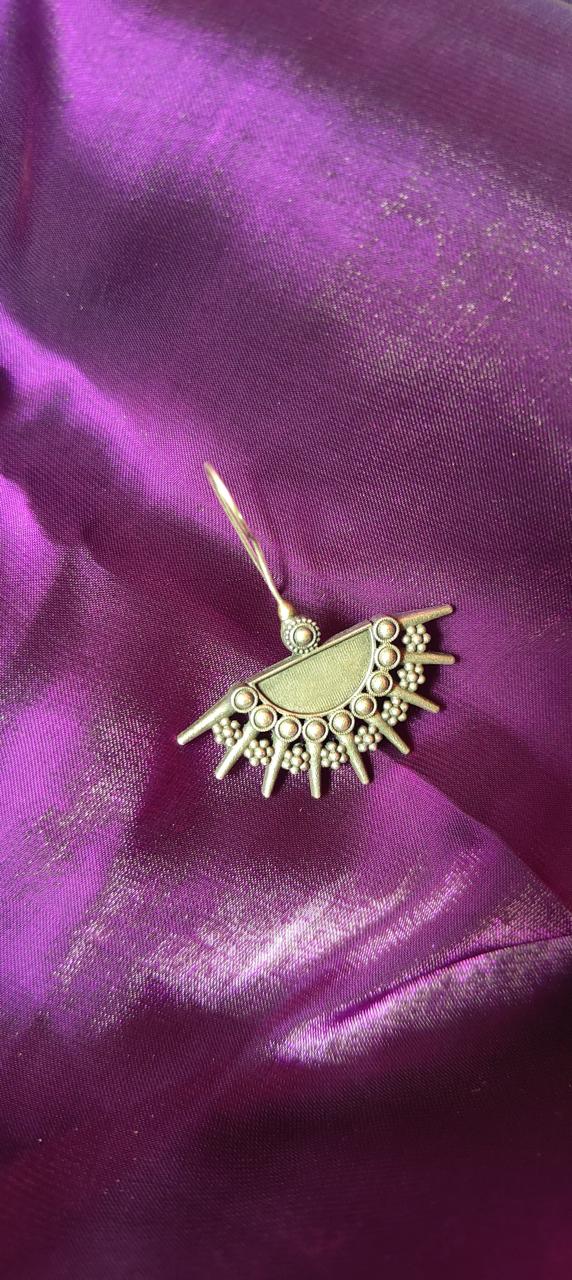 Boho silver oxidized earrings for women