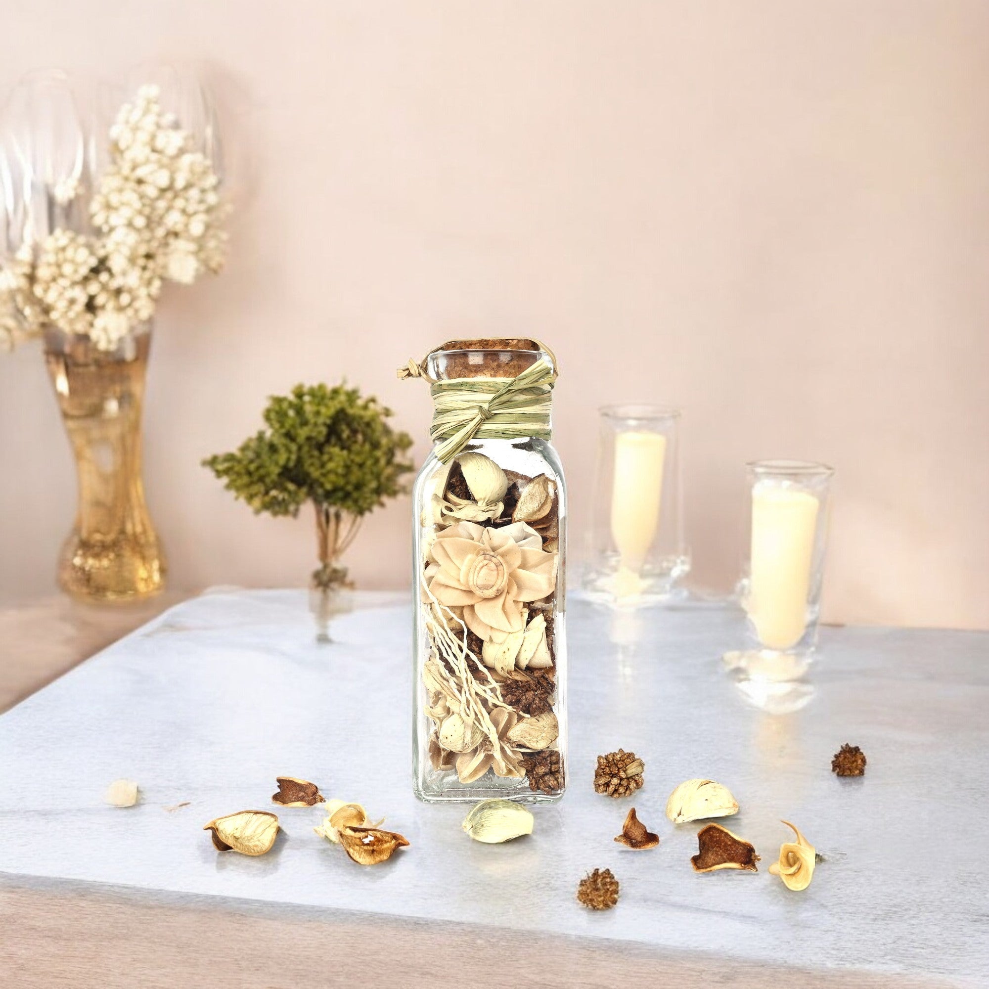 White Musk Fragrance Potpourri Jar for Home Décor