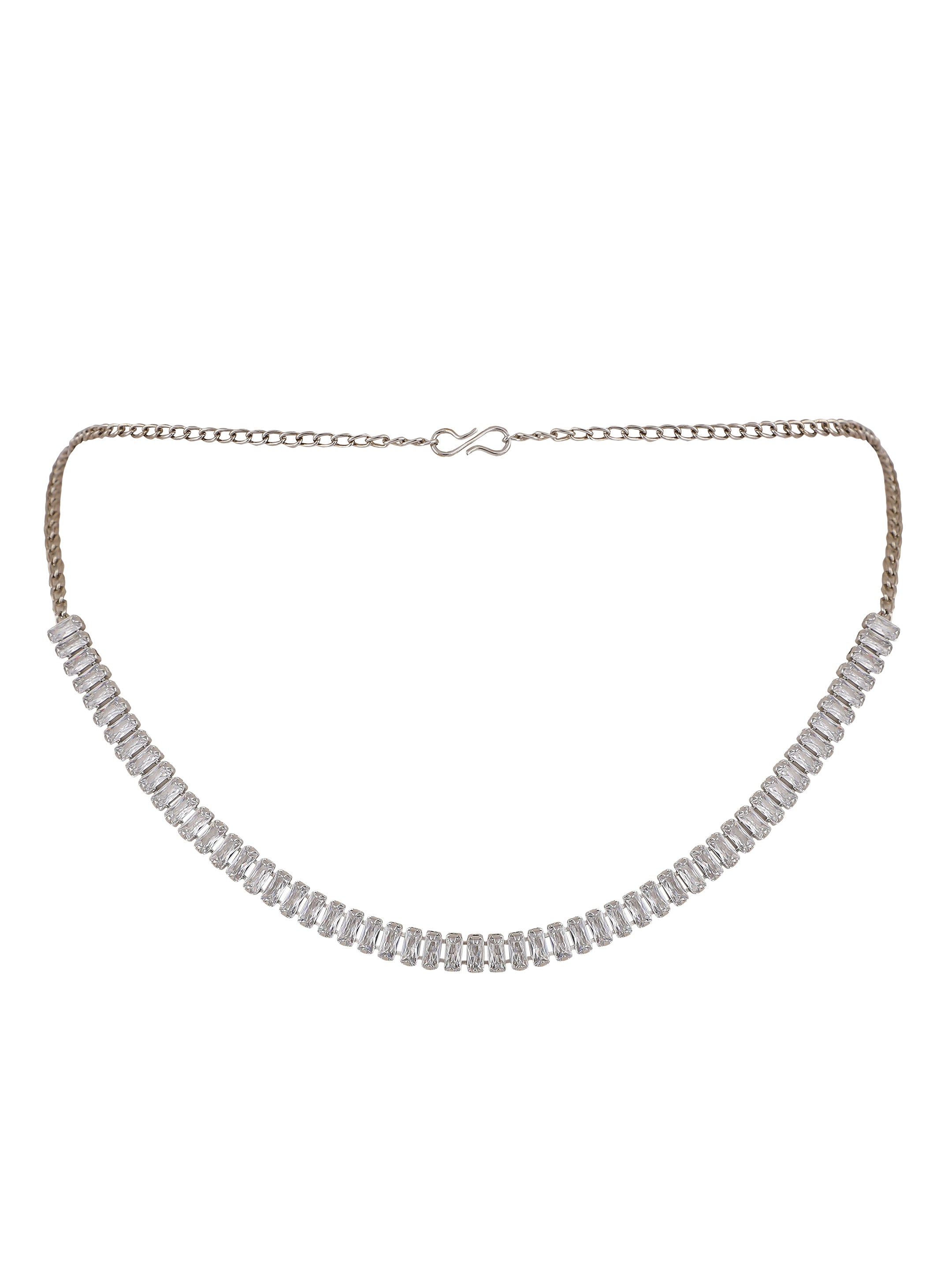 Women's Ad Silver Necklace Set - Zaffre Collections