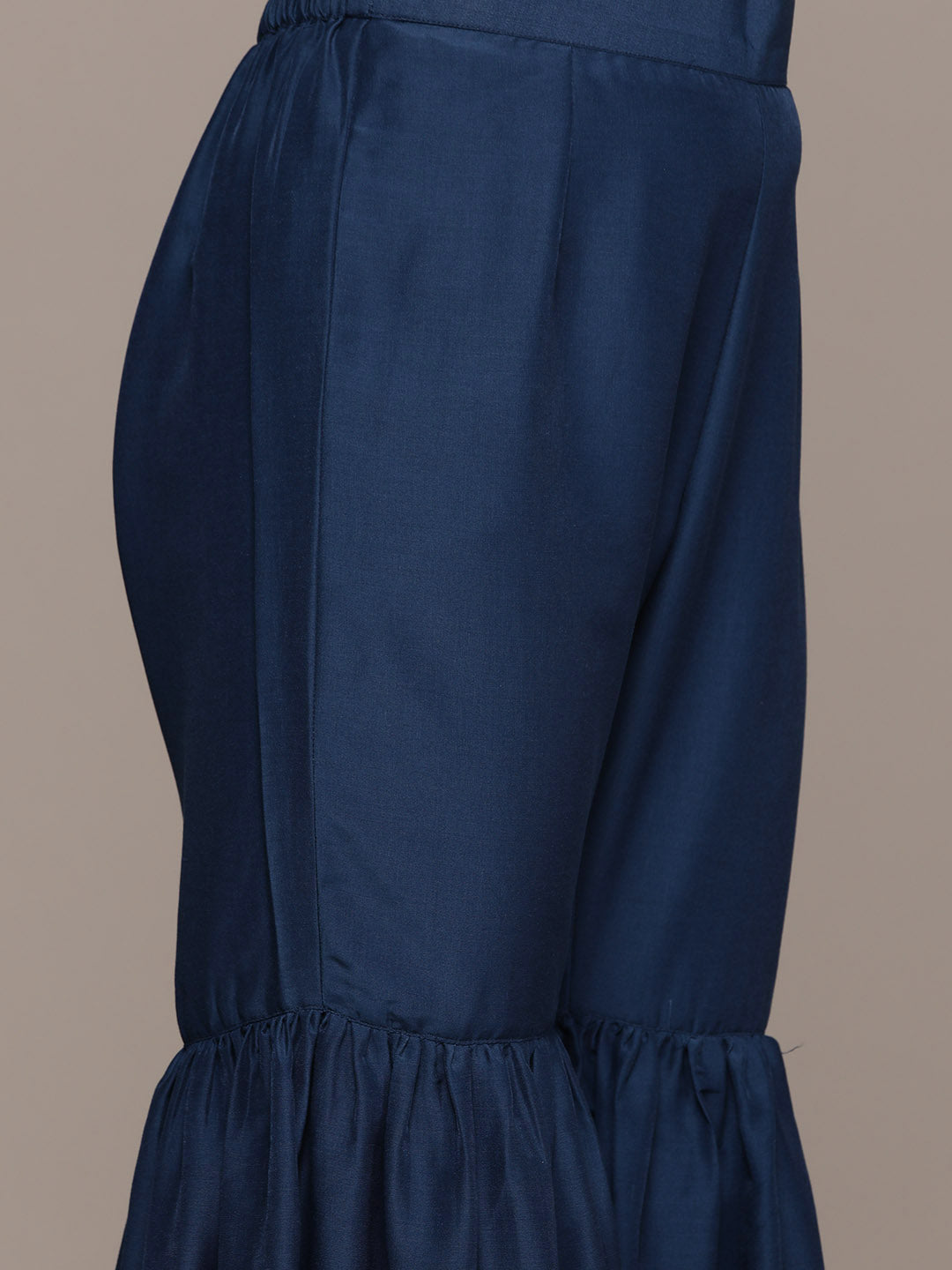 Women's Navy Blue CHINON Straight Kurta And Sharara Set