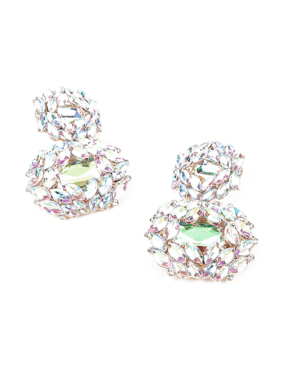 Women's Aditi White Dual Tone Earring