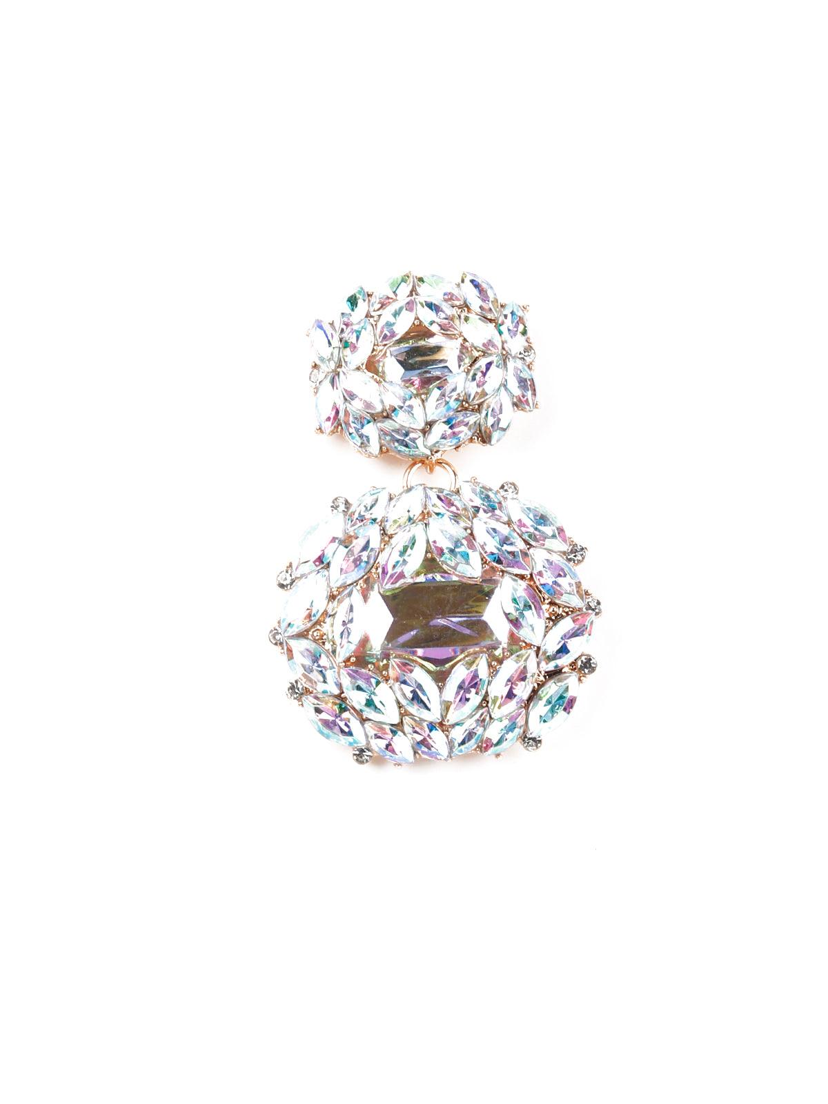 Women's Aditi White Dual Tone Earring
