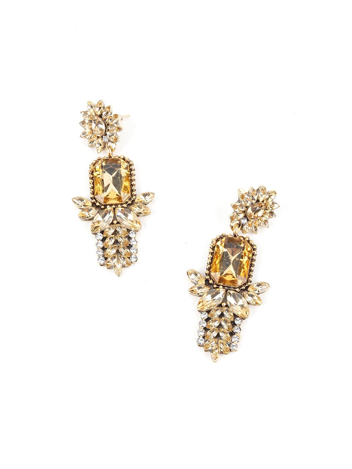 Women's Ani Golden Crystal Dangle Earring