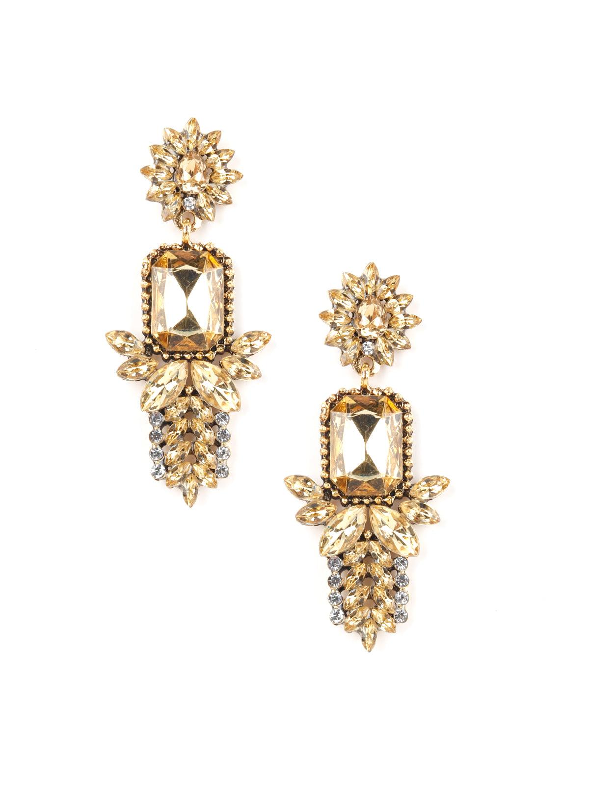 Women's Ani Golden Crystal Dangle Earring