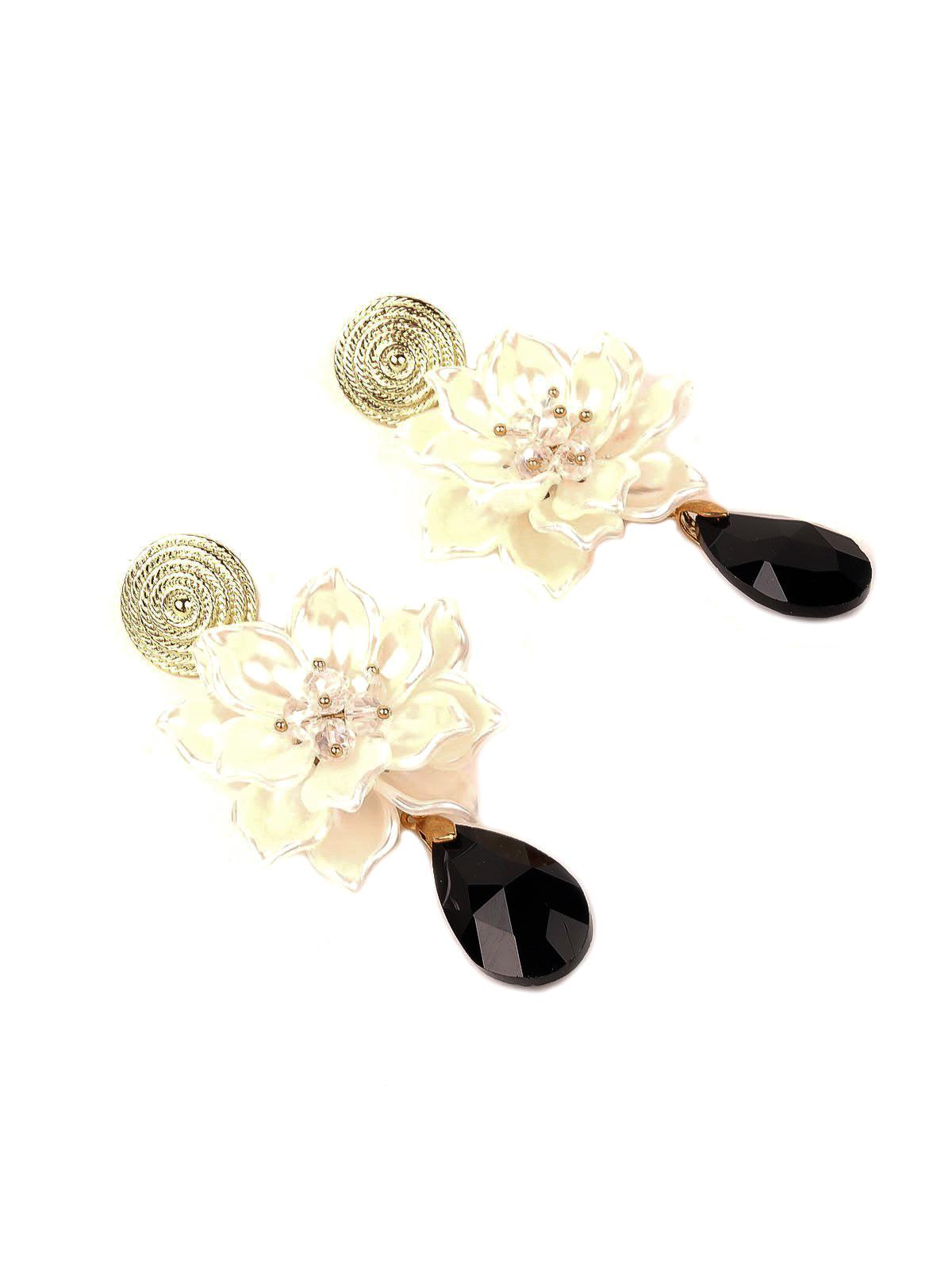 Women's Apricot Floral Drop Earring