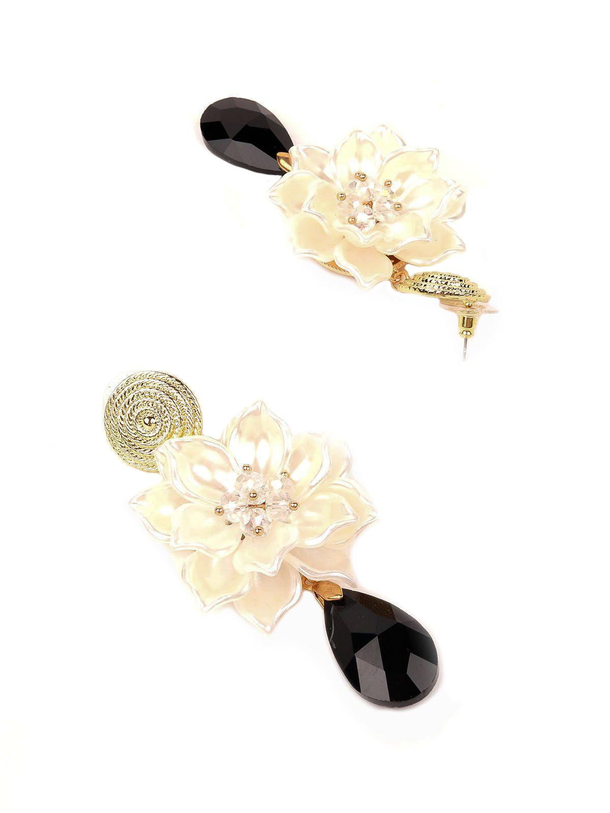 Women's Apricot Floral Drop Earring