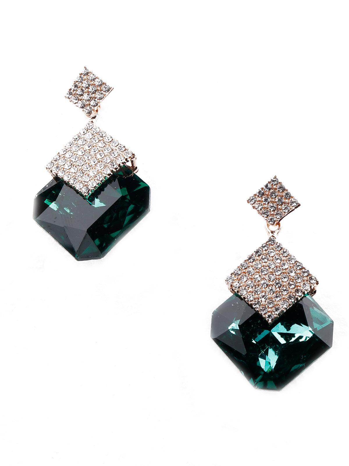 Women's Artificial Crystal-Studded Elegant Drop Earring