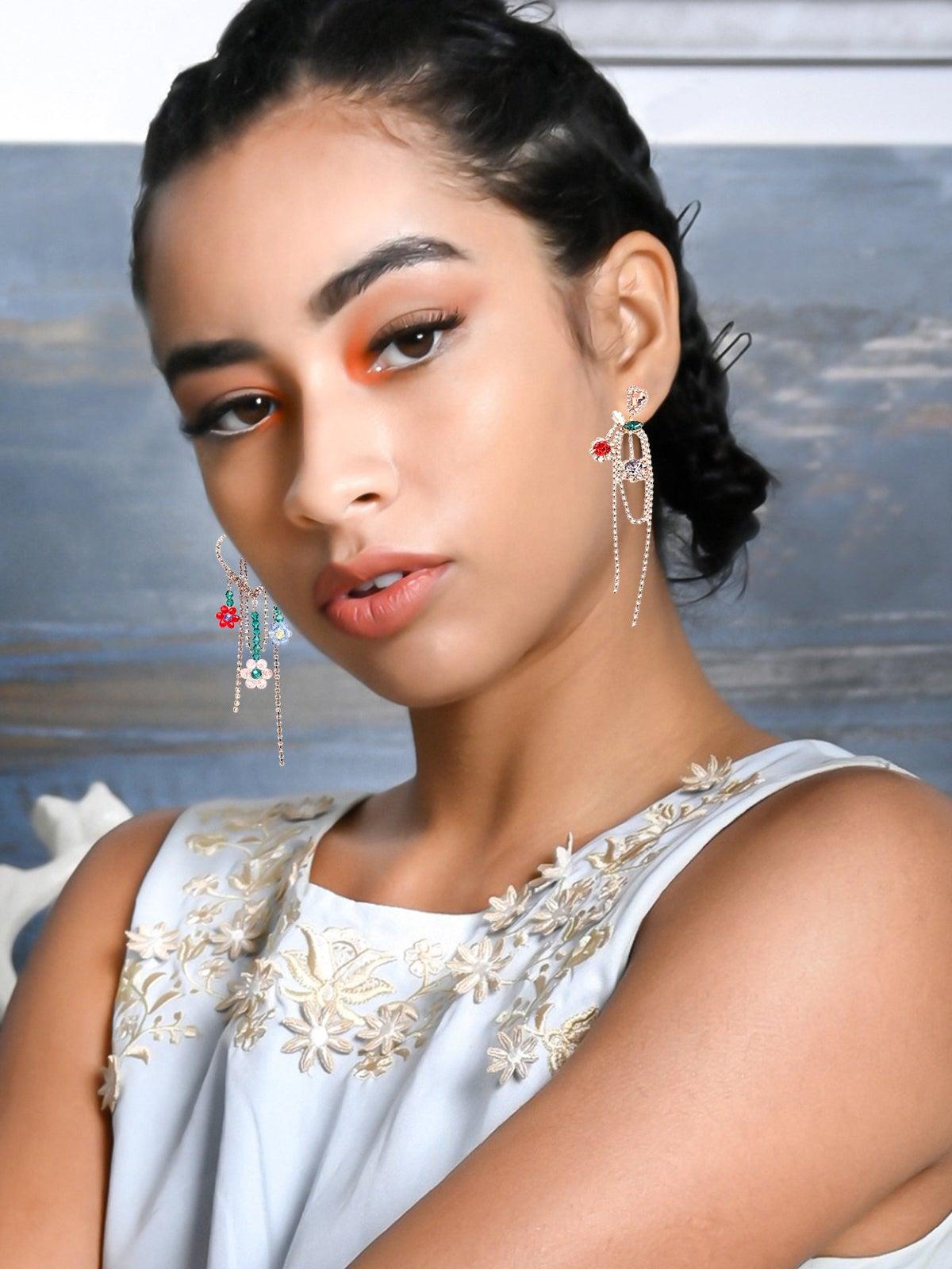 Women's Artistic Fully Studded Earring