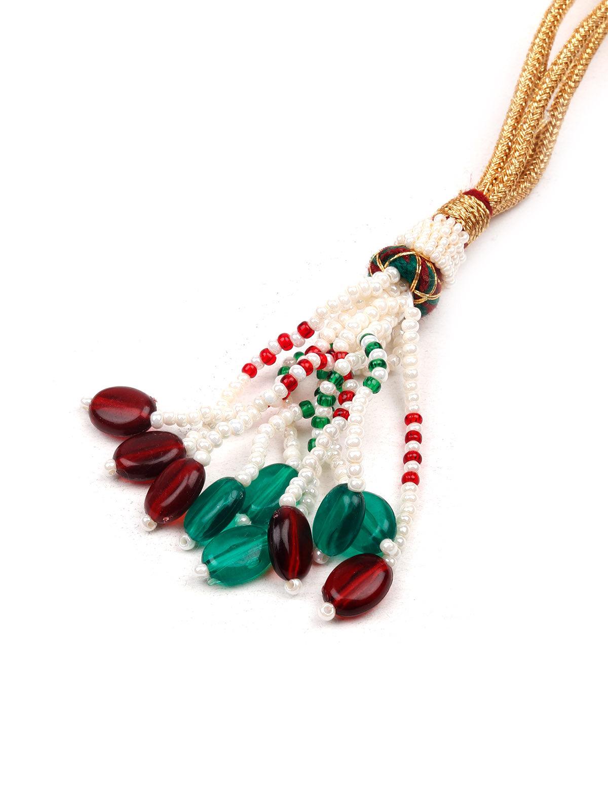 Women's Authentically Ethnic Gorgeous Statement Choker Necklace-Gol