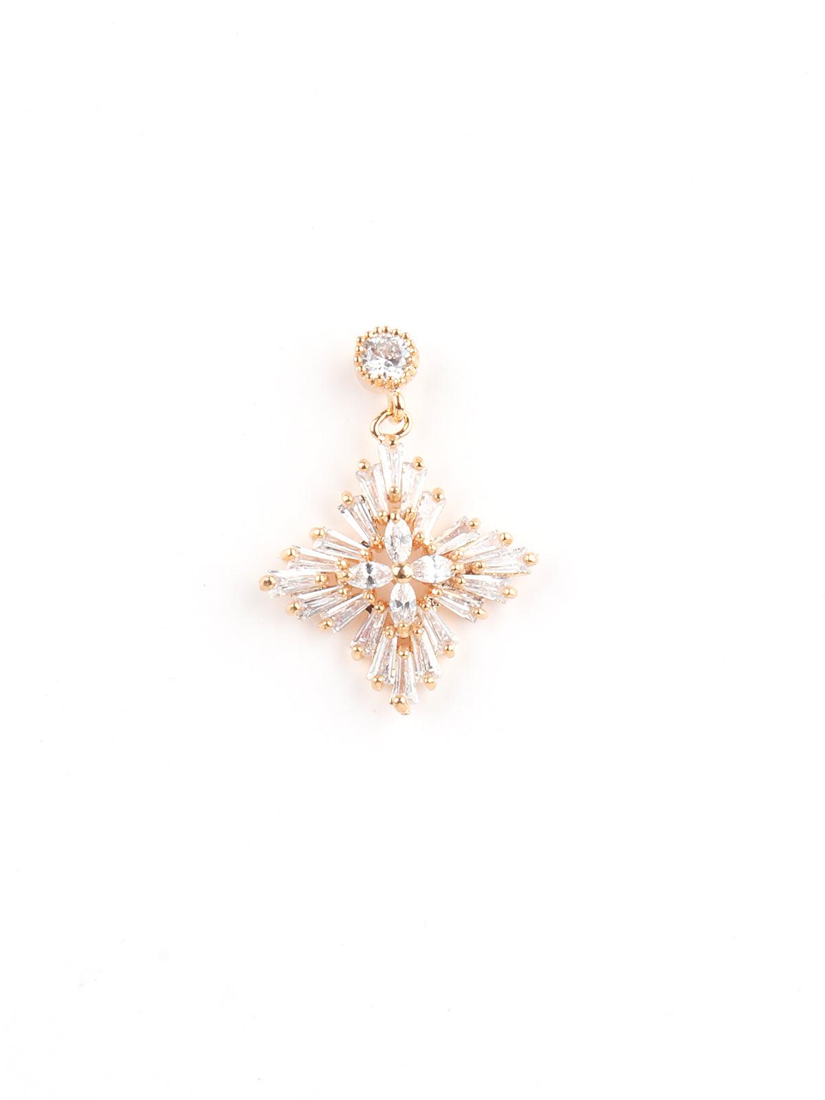 Women's Azalea Floral Crystal Embellished Earring