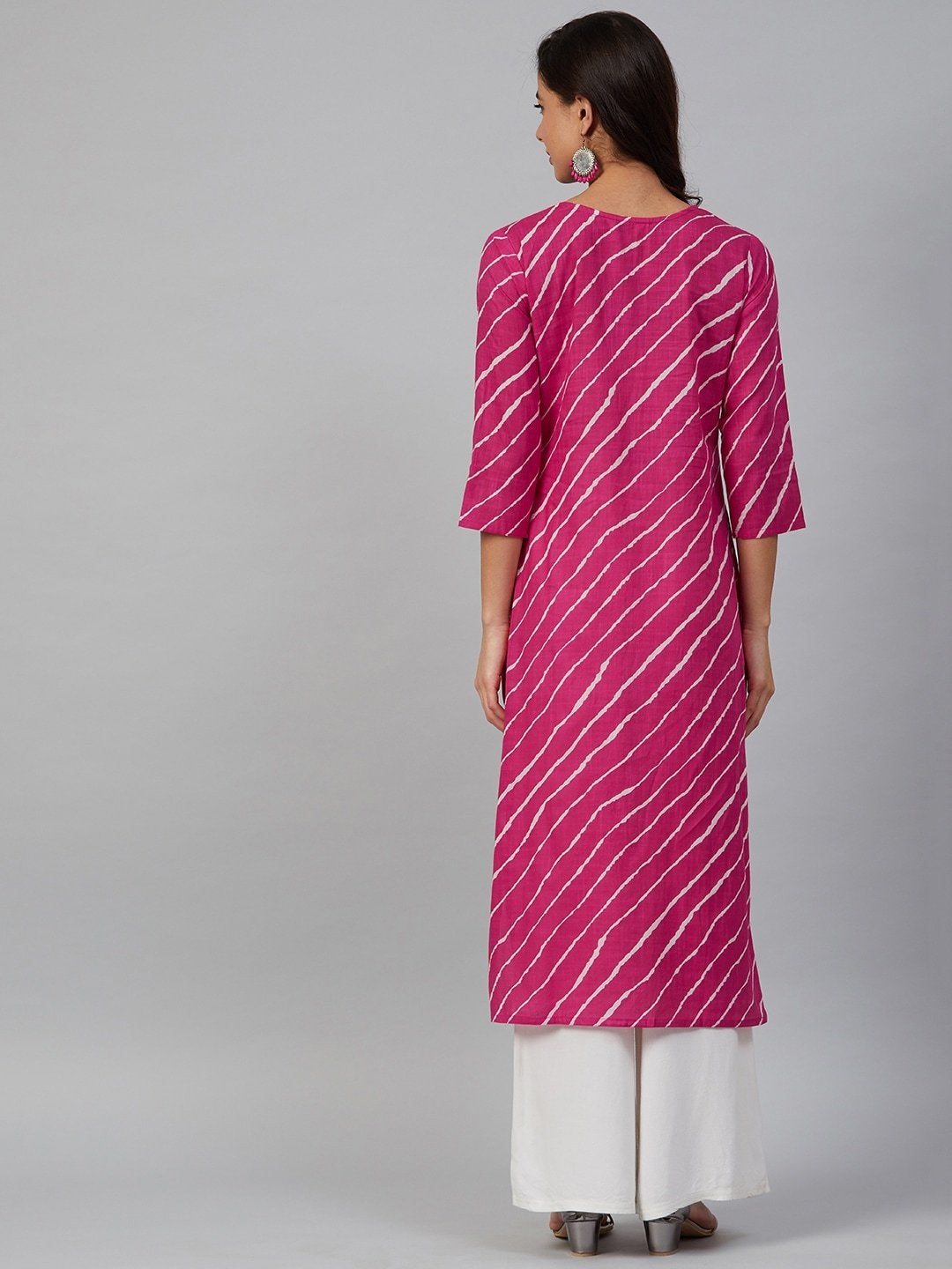 Women's Leheriya Printed Straight Kurta