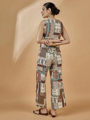 winered-women-waistcoat-and-pant-co-ord-set