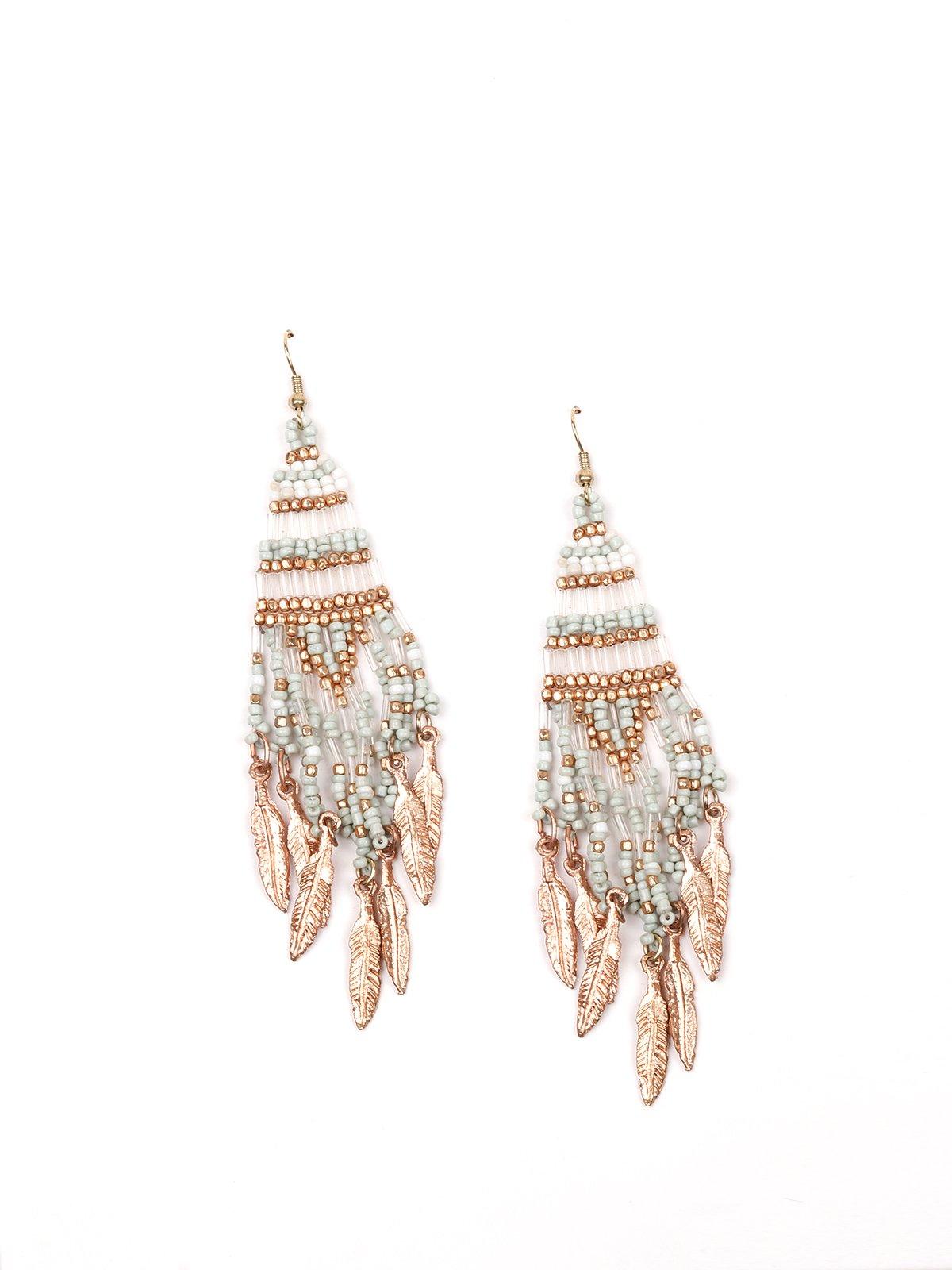 Women's Beaded Multi-Color Drop Earring