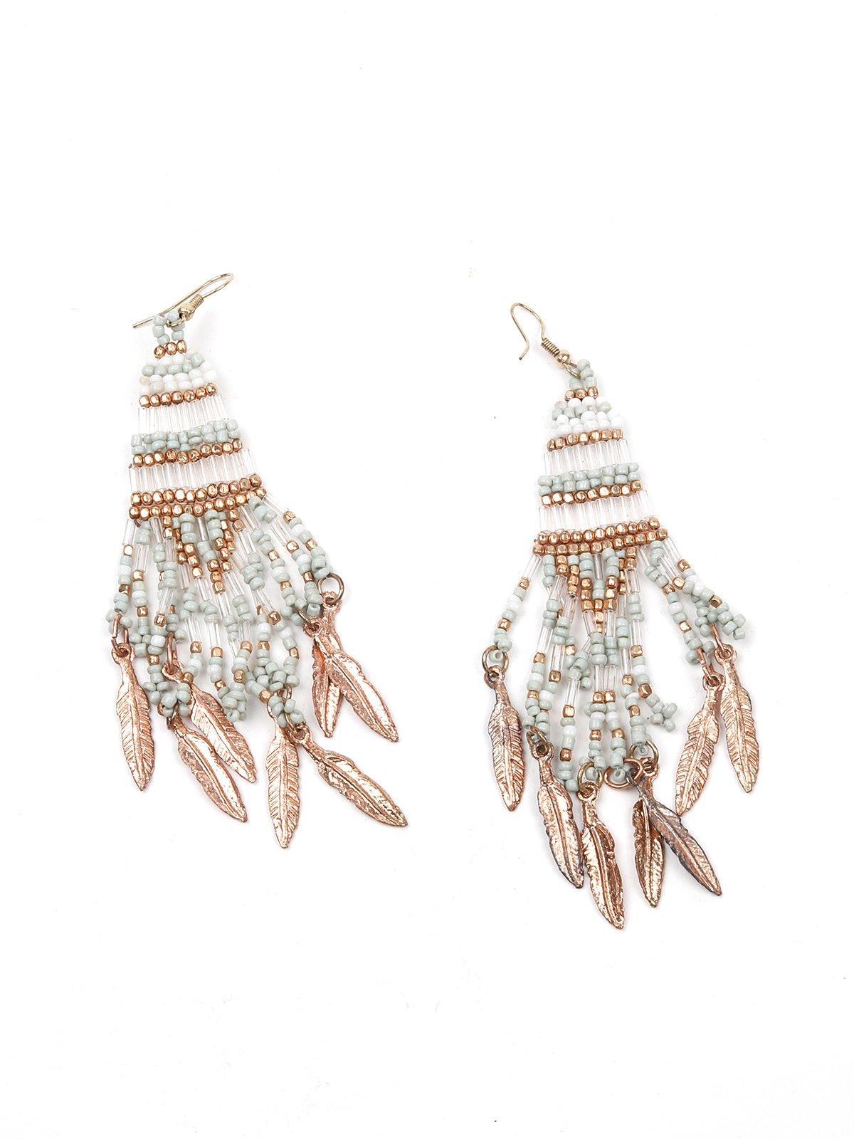 Women's Beaded Multi-Color Drop Earring