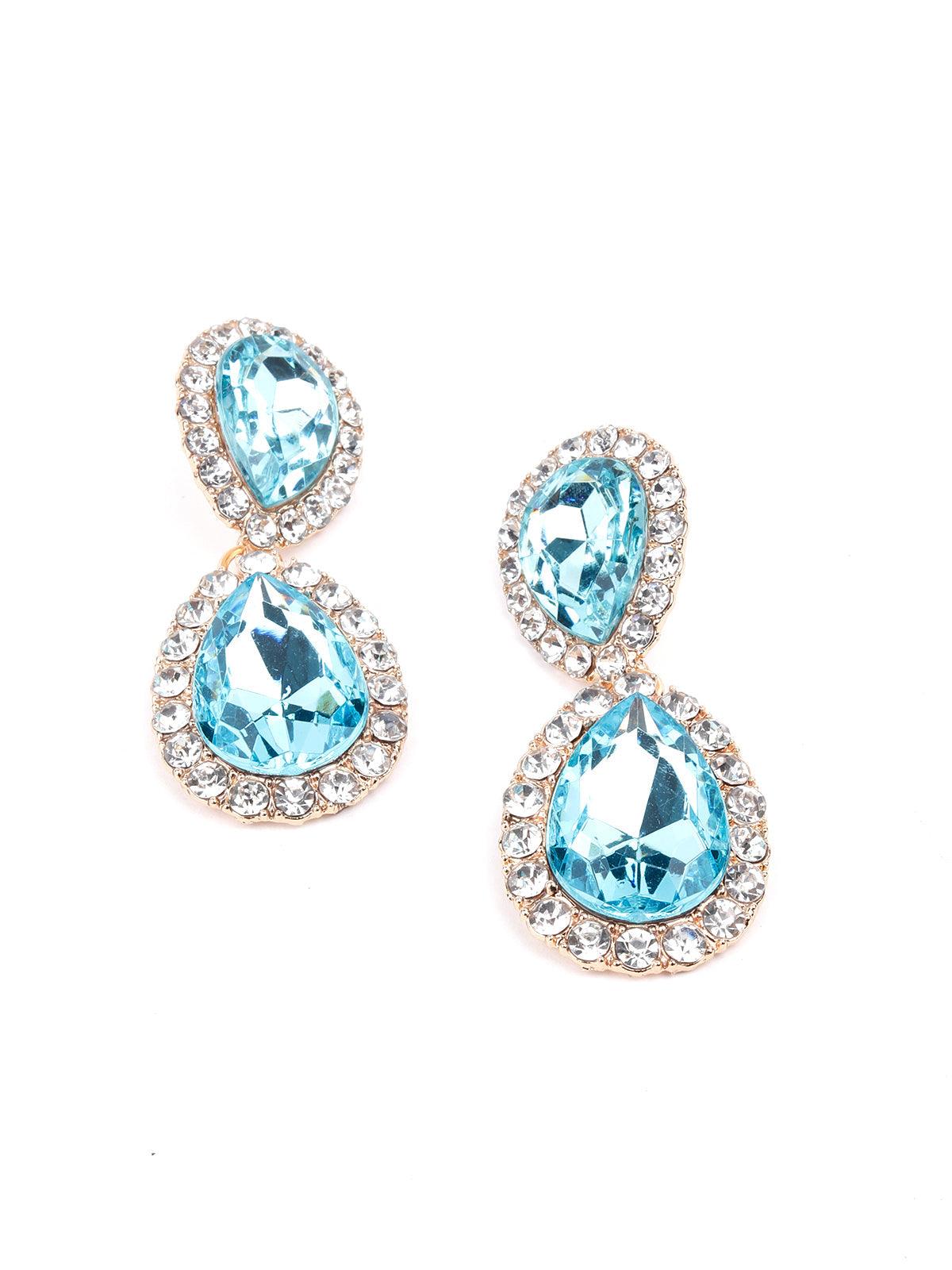 Women's Beautiful Sky Blue Statement Drop Earring