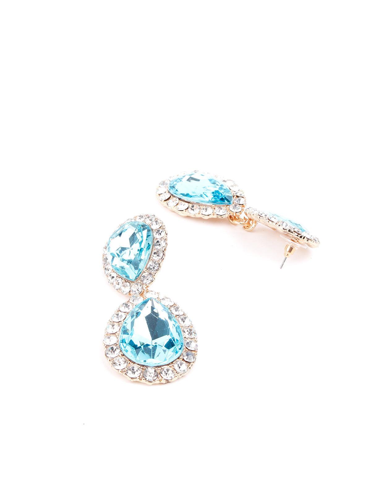 Women's Beautiful Sky Blue Statement Drop Earring